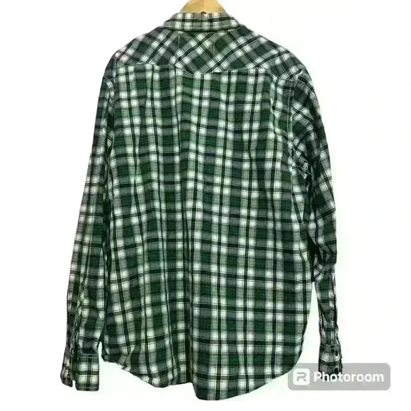 American Eagle Vintage Fit Men's Pearl Snap Button Down Plaid Shirt. Size XXL - Picture 2 of 9